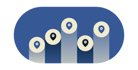 Visual with 5 VPN locations